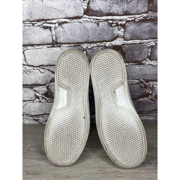 Cole Haan White Canvas Fabric Tan Penny Casual Slip On Shoes Women 6.5M US/37EU - Picture 6 of 16